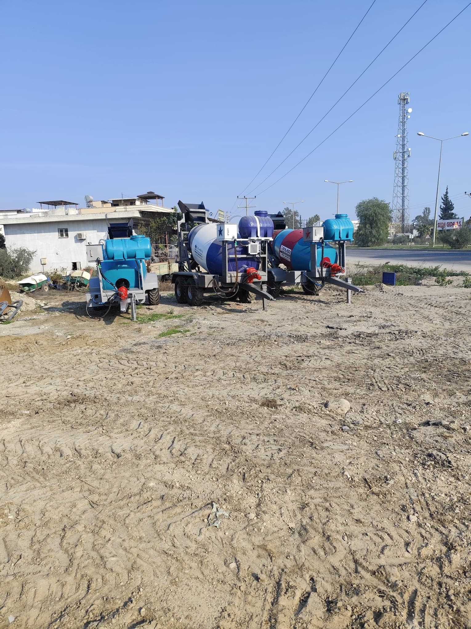 Mini beton mikseri genel görünüm